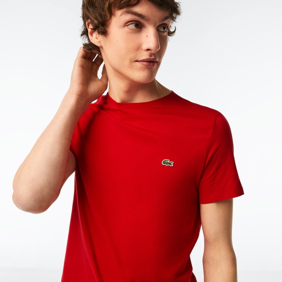 Lacoste T-shirt Rouge pima uni - Lothaire