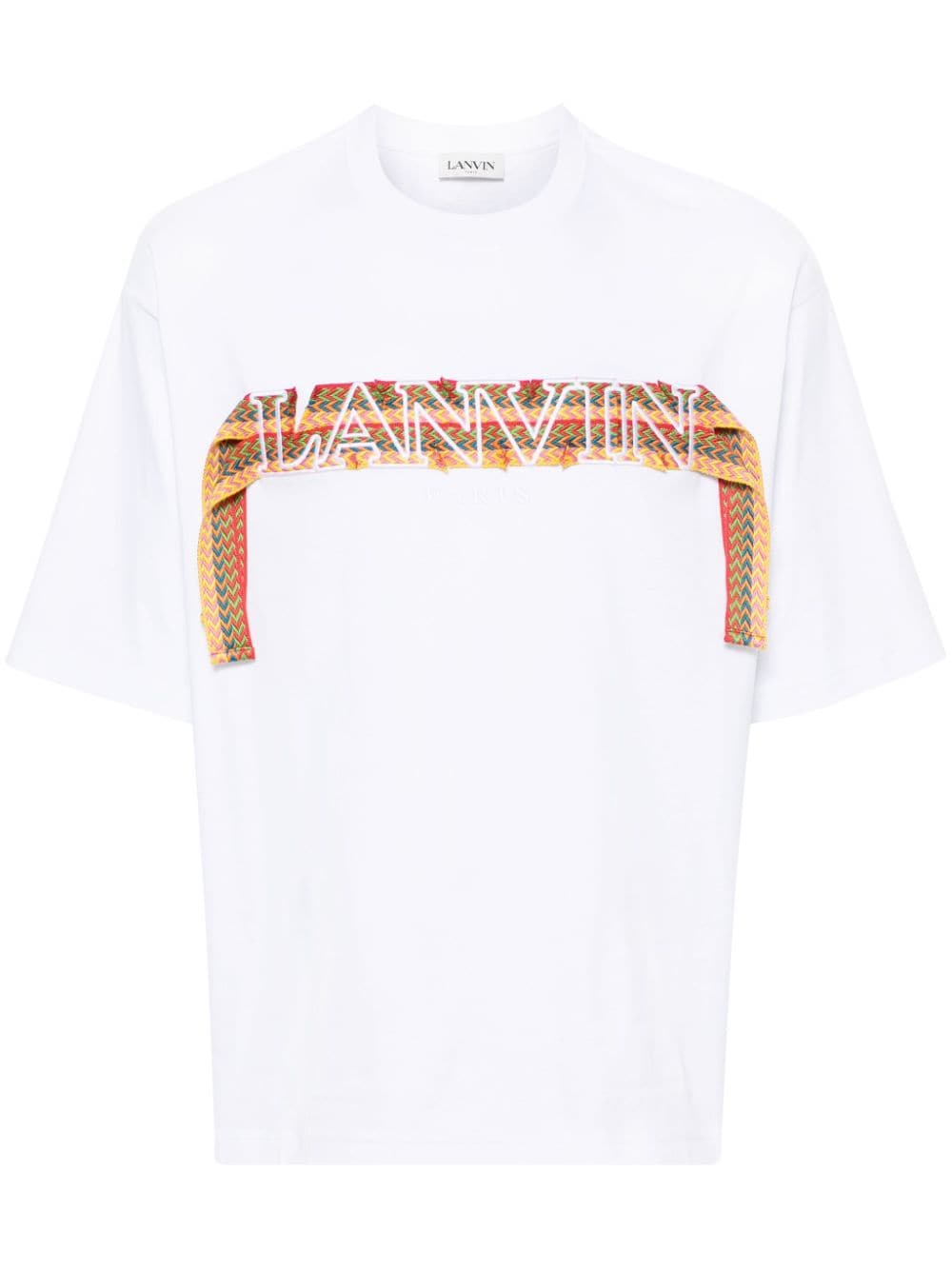 Lanvin T-shirt blanc oversize brodé Curb Lace - Lothaire