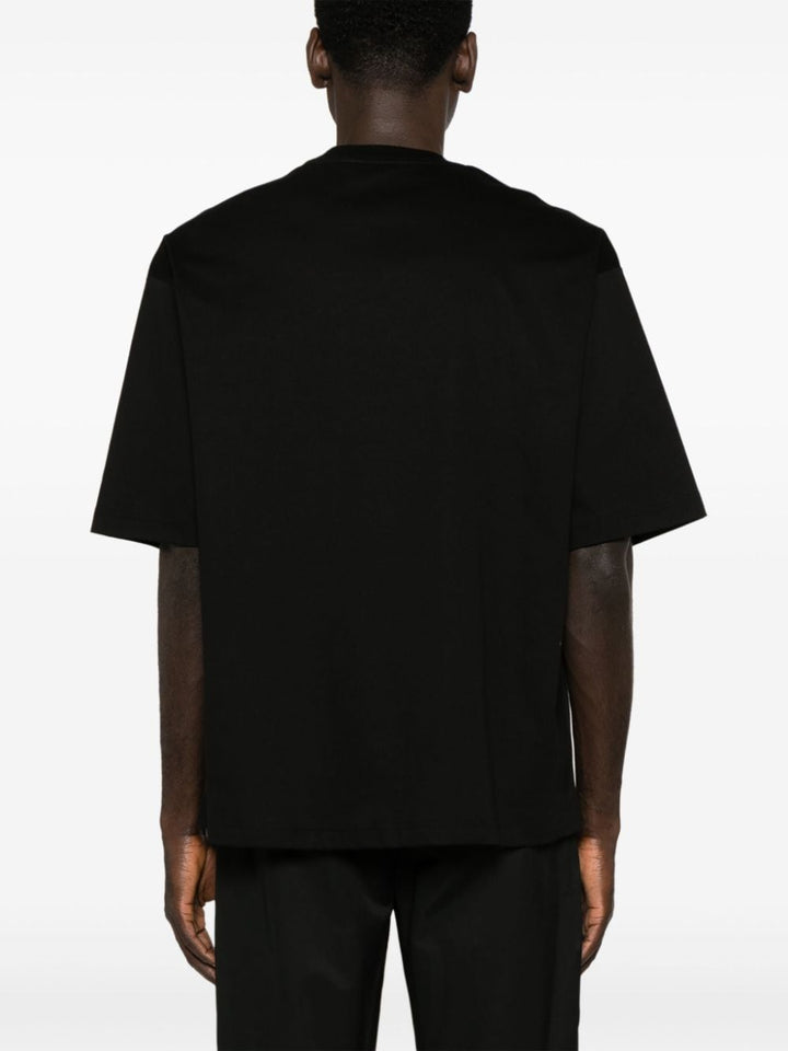 Lanvin T-shirt noir oversize brodé Curb Lace - Lothaire