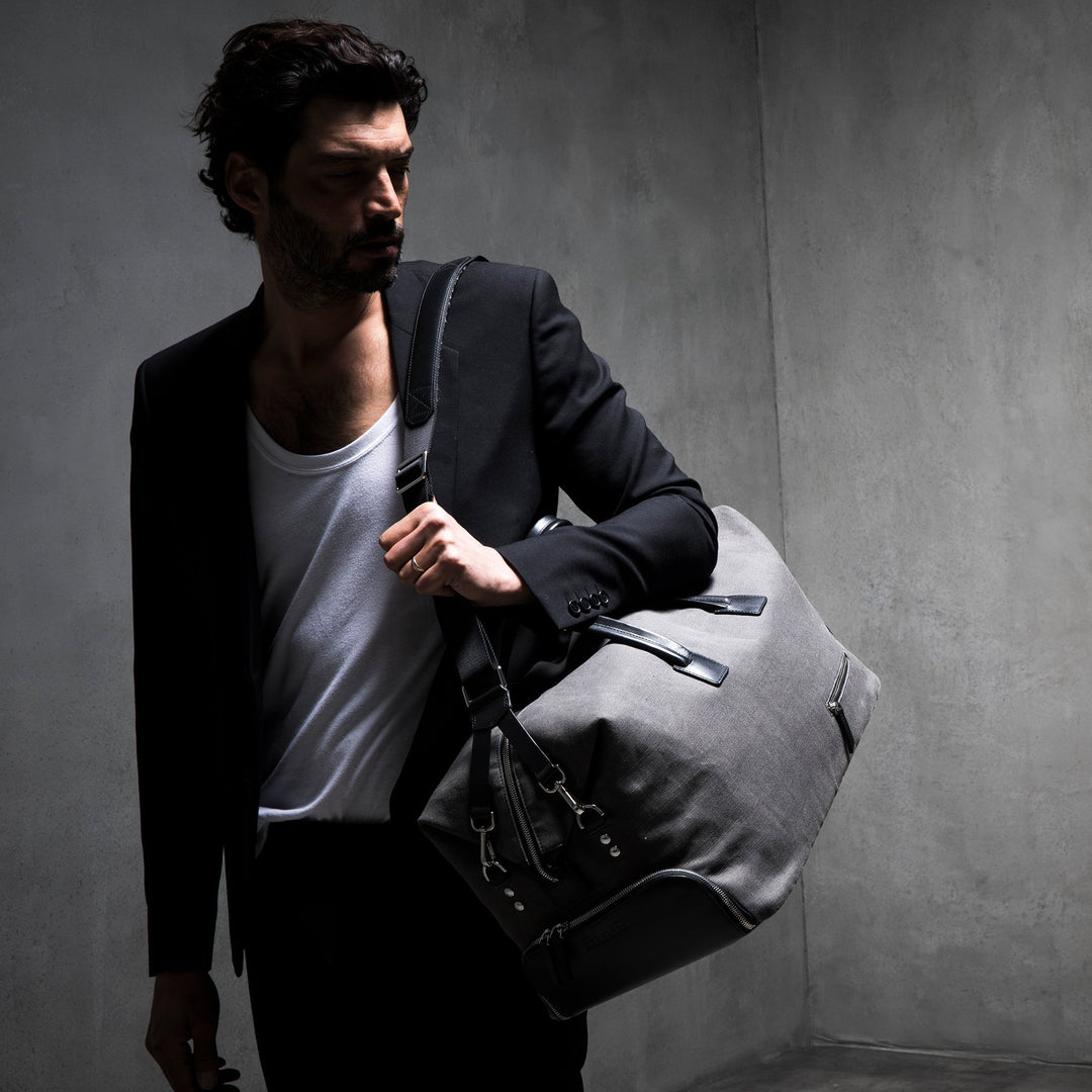 LUNDI PARIS Sac de Voyage Remington | Gris et noir - Lothaire boutiques (6801111580837)