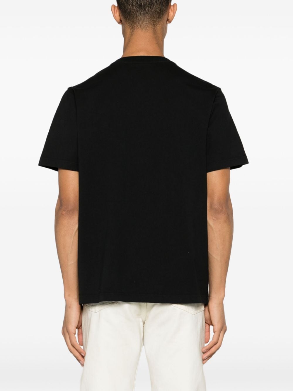 Maison Kitsuné - T-shirt black en coton à patch logo - Lothaire