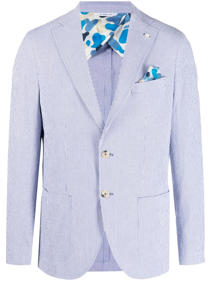 Manuel Ritz Blazer bleu boutonné à rayures - Lothaire