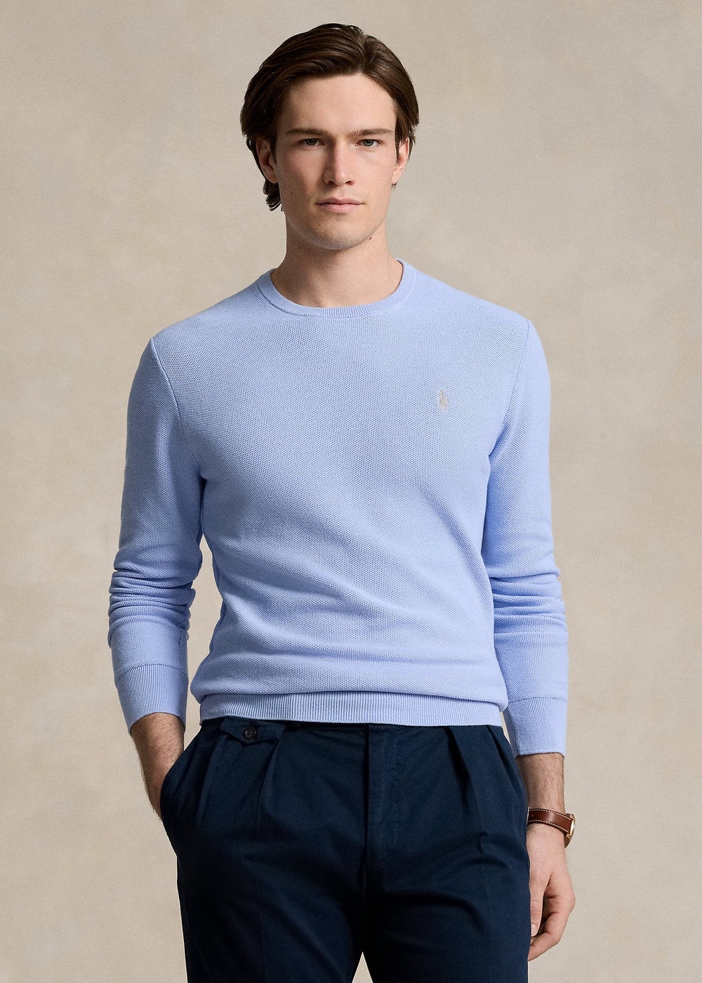 Polo Ralph Lauren - Pull à col rond en coton texturé - Lothaire