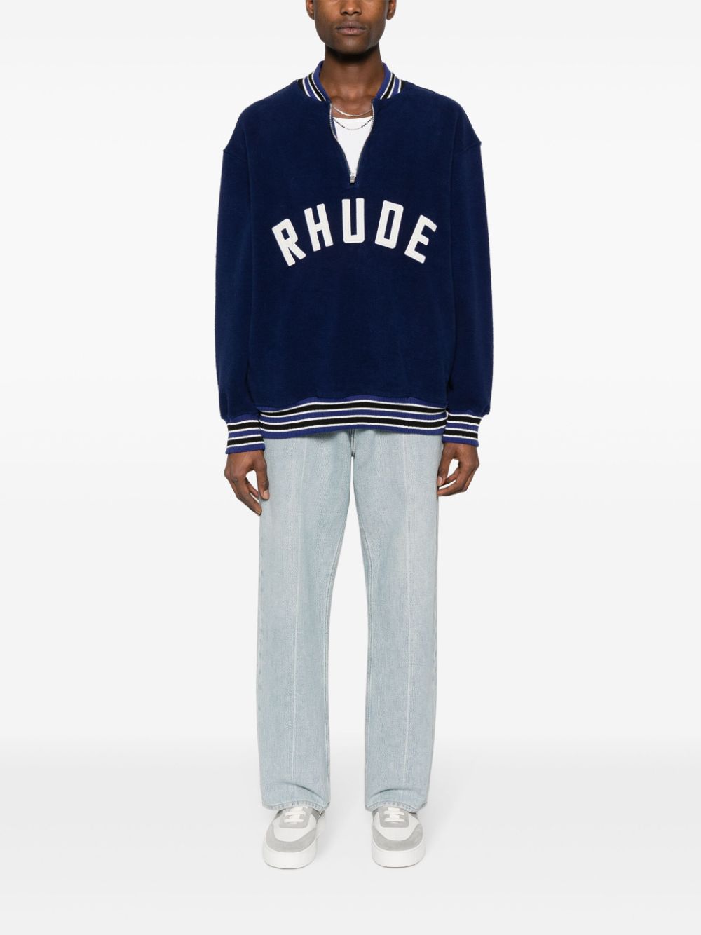 Rhude - Sweat éponge zippé à patch logo - Lothaire