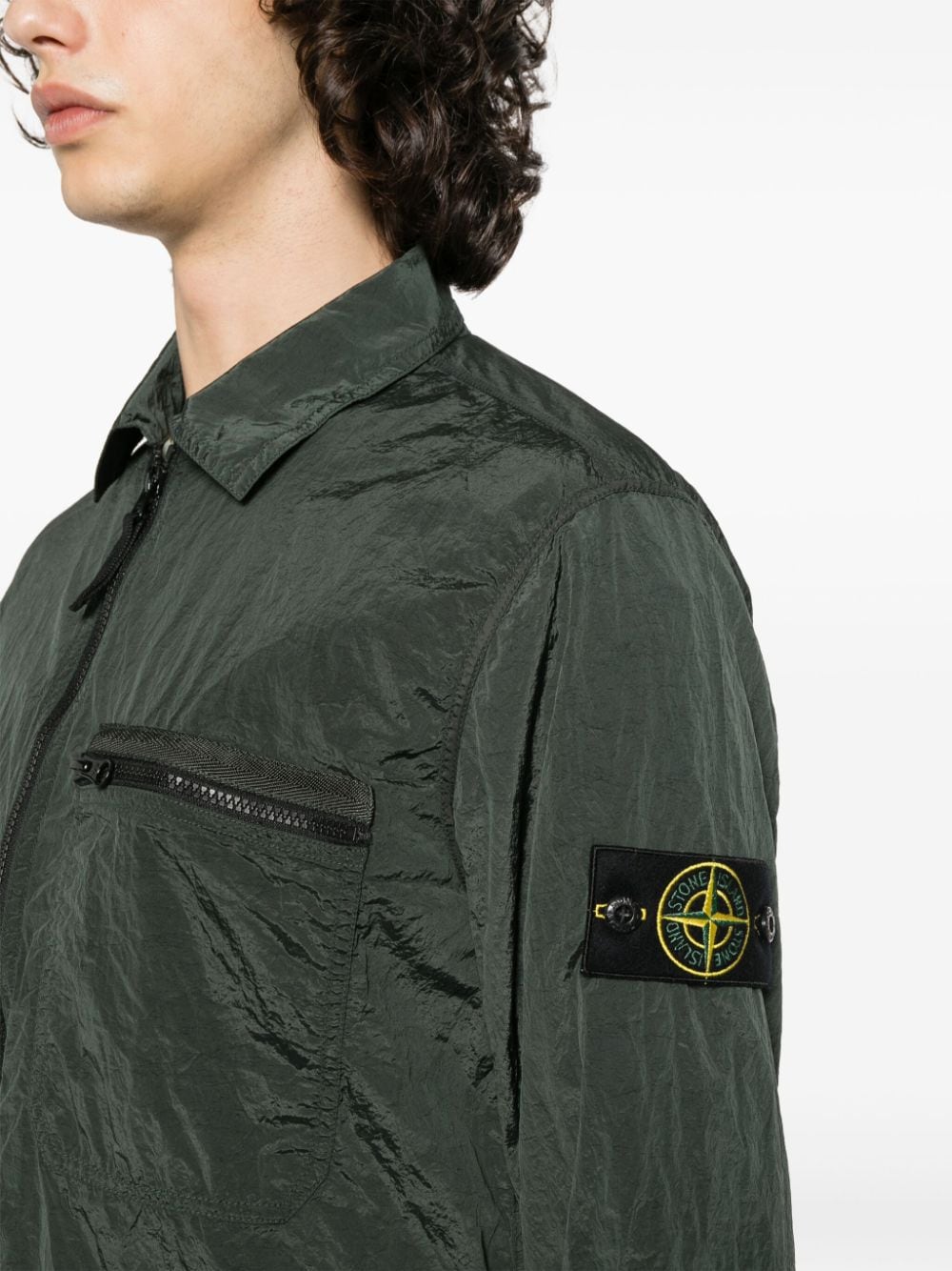 Stone Island - Chemise vert 11219 NYLON METAL IN ECONYL® REGENERATED NYLON - Lothaire