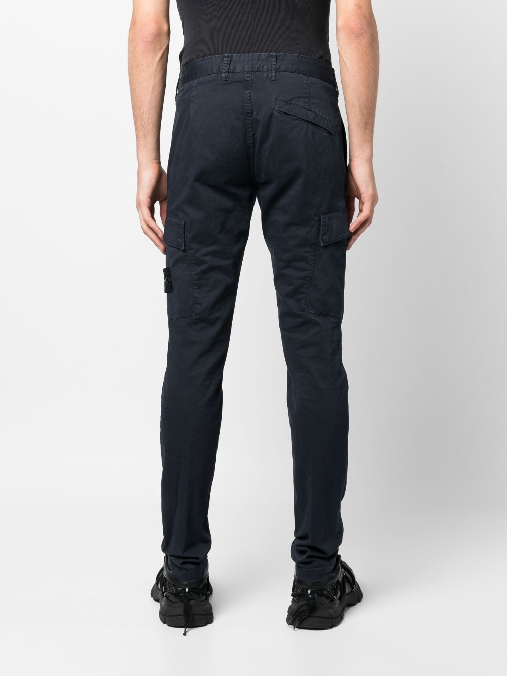 Stone Island Pantalon bleu cargo 30410 SUPIMA® COTTON - Lothaire