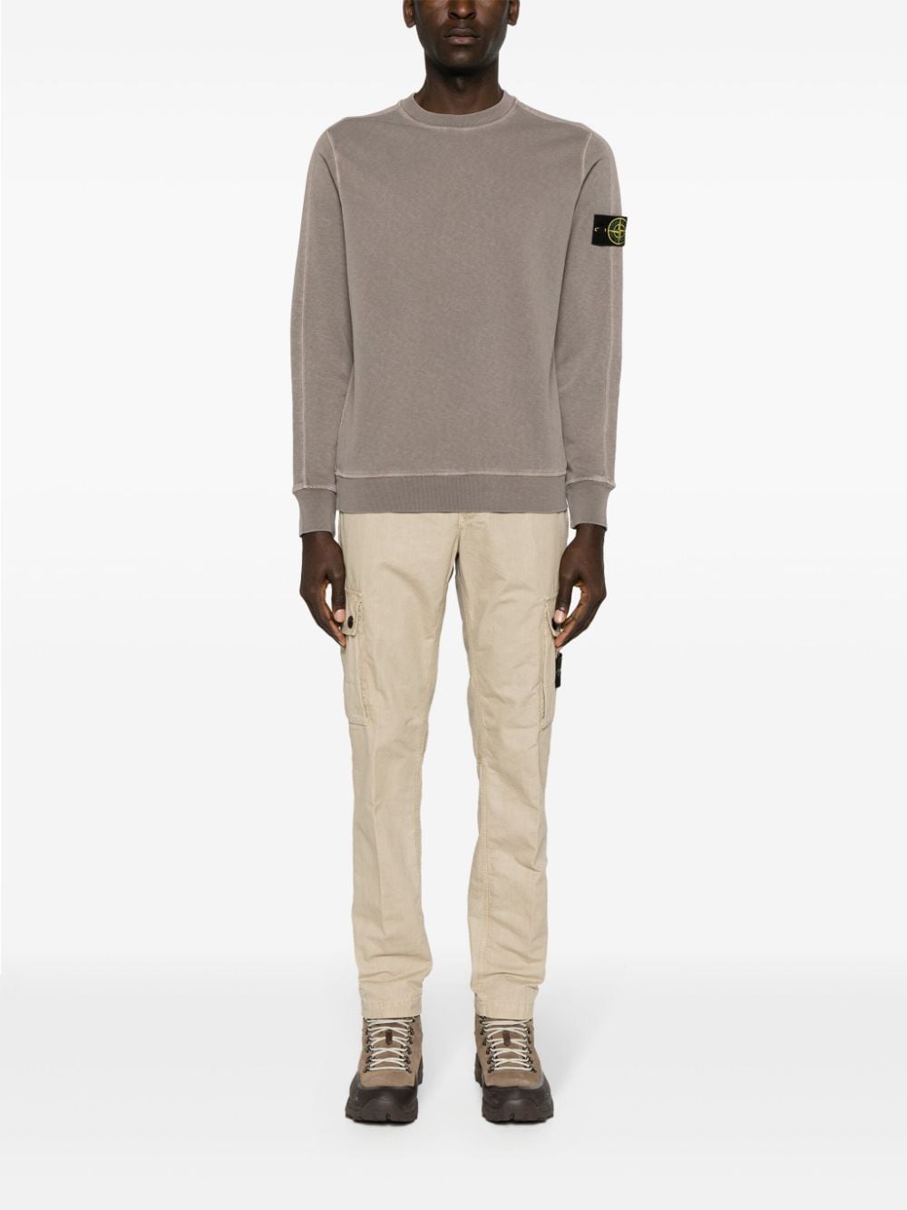 Stone Island - Sweat gris 66060 ‘OLD’ TREATMENT - Lothaire