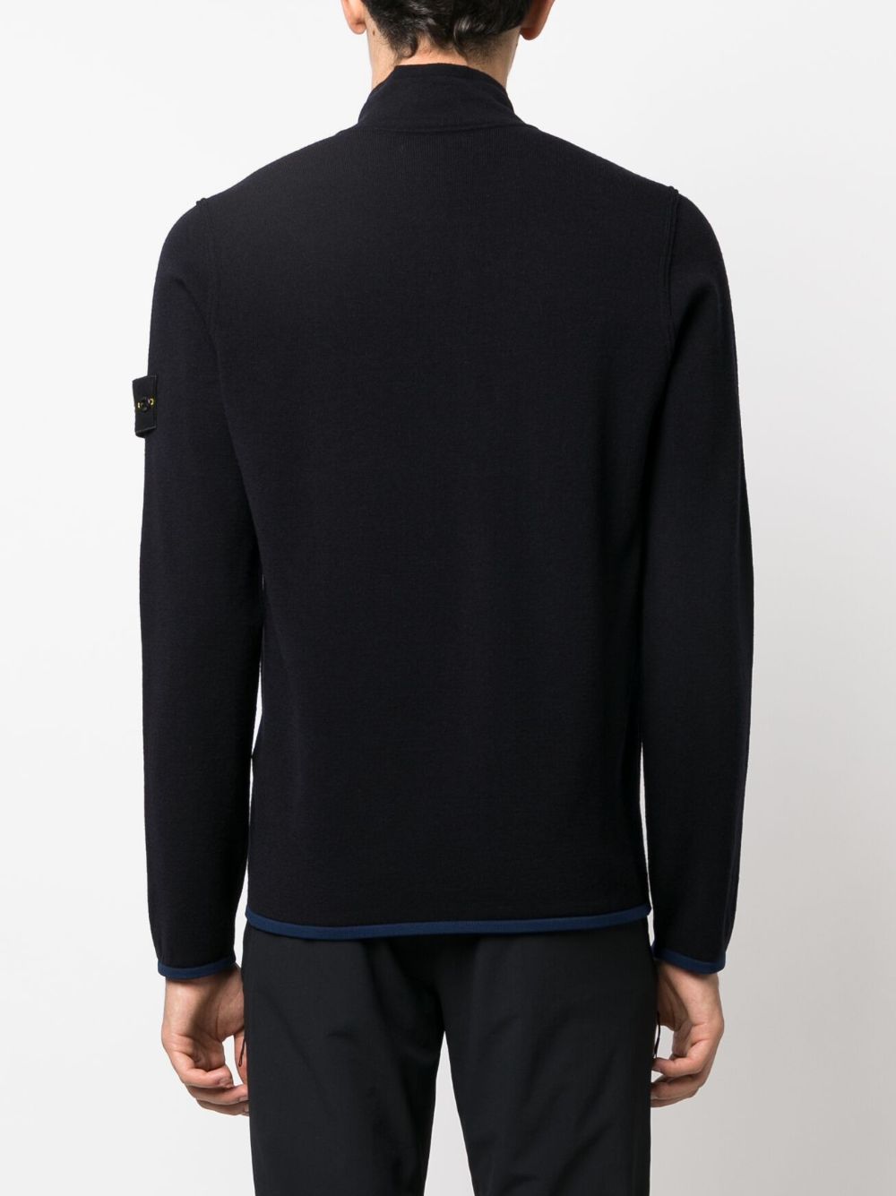 Stone Island Sweat navy zippé à patch Compass - Lothaire