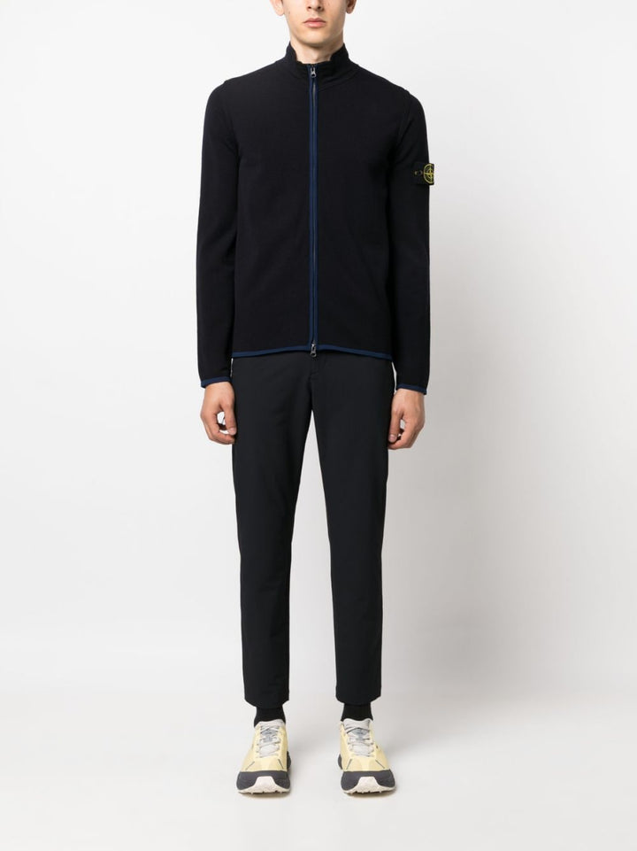 Stone Island Sweat navy zippé à patch Compass - Lothaire