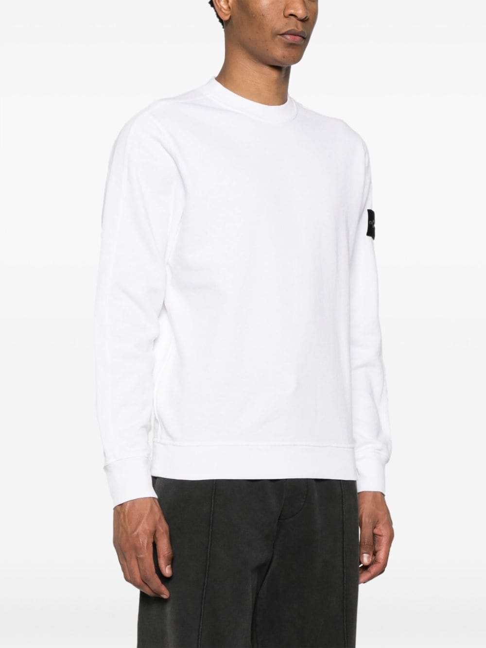 Stone Island - Sweat white 66060 ‘OLD’ TREATMENT - Lothaire